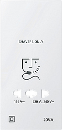 Накладка розетки для бритья, sd (полярный белый) Merten Schneider Electric. Вид 1