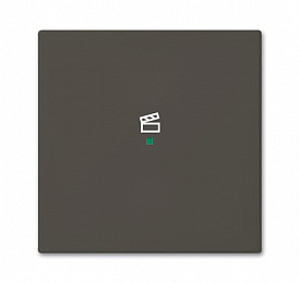 SRS-1-95 Клавиша одинарная free@home, сцена, Basic 55, ch?teau-black ABB. Вид 1