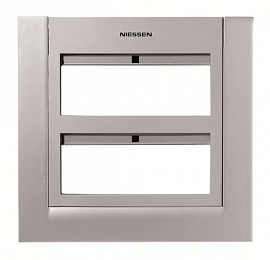 T1272 PL Панель лицевая для бокса поста централизации открытого/скрытого монтажа на 12 мод. (2 ряда), серебристый ABB. Вид 1