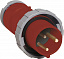 263 P9W Вилка кабельная 263P9W, 63А, 2P+E, IP67, 9ч ABB. Вид 1.