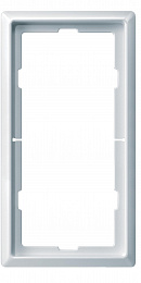 Рамка 2-постовая, б/перегородки, sd (полярный белый) Merten Artec Schneider Electric. Вид 1