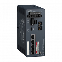Коммутатор управляемый modicon, 4TX/1FX-sm Schneider Electric. Вид 1