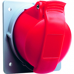 432 RAM6 Розетка панельная угловая, с минимальным наклонным фланцем 32A, 3P+N+E, IP44 ABB. Вид 1