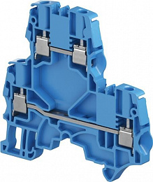 ZS4-D2 Клемма ZS4-D2 винтовая 4мм.кв., двухуровневая. (синяя) TYCO. Вид 1