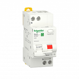 RESI9 Дифф. автомат 1P+N С 25А 6000A 30мА тип A Schneider Electric. Вид 1