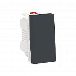 Выключатель 1-клавишный, кнопочный, сх. 1, 10 a, 1 мод, (антрацит) Unica Modular Schneider Electric. Вид 1