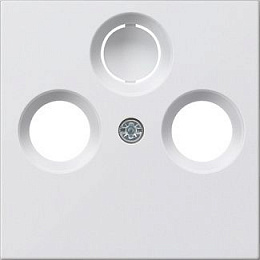 Накладка антенной розетки TV/FM/(SAT) (белый матовый) System 55 GIRA. Вид 1