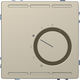 Терморегулятор с центральной платой с перекл. конт.230В (сахара) Merten D-Life Schneider Electric. Вид 1