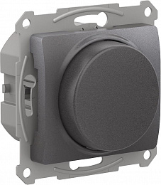 Светорегулятор повор-нажим,LED, RC, 315Вт, мех. (графит) Glossa Systeme Electric. Вид 1