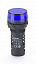 ЛК22-ADDS-BLU-LED-220 Лампа коммутационная синяя 22мм, LED 220В AC/DC DEKraft. Вид 1.
