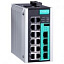 16-портовый управляемый коммутатор: 12х10/100/1000 BaseT(X) Ethernet, 4х100/1000 SFP, -40...+75С MOXA. Вид 1.