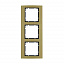 Рамка 3-постовая (алюминий, золотой/антрацитовый) B.3 Berker. Вид 1.