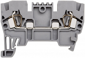 YBK 2,5 Клеммник на DIN-рейку пружинный зажим 2,5мм² (серый) Klemsan. Вид 1