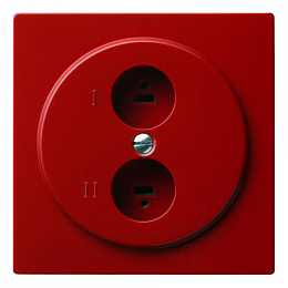 Розетка стереогромкоговорителя (красный) S-Color Gira. Вид 1