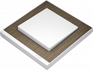 Рамка 1-постовая, sm (дуб/бриллиантовый белый) Merten M-Pure Décor Schneider Electric. Вид 1