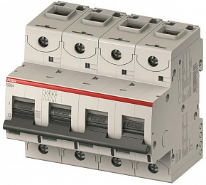 S804PV-M63 Автоматический выключатель 4-полюсный, 63А, 5kA (хар-ка M) ABB. Вид 1