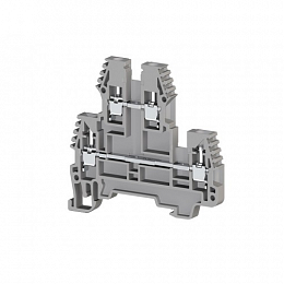 PIK2,5N Клемник 2-х ярусный 1,5-2,5мм² (2х2) (серый) Klemsan. Вид 1