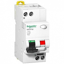 DPN N Vigi Дифф. автомат 1P+N, 6A, 6kA, 300mA, тип AС (хар-ка В) Schneider Electric. Вид 1