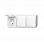 2300/3 EBW-54 Розетка Schuko 16А, 250В, защитные шторки, безвинтовые клеммы, крышка, IP44, Ocean, белый ABB. Вид 1.