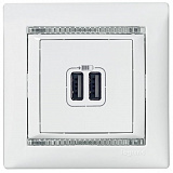 2-я розетка USB (белый)  Legrand