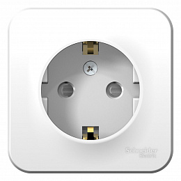 Розетка с заземлением со шторками, О/У, 16А, 250В (белый) Blanca Systeme Electric. Вид 1