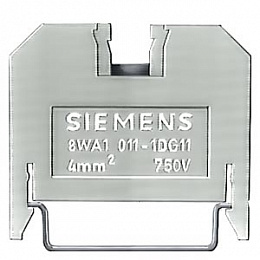 Клеммник для установки на DIN-рейку 4мм.кв. (бежевый) Siemens. Вид 1