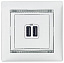 2-я розетка USB (белый)  Legrand. Вид 1.