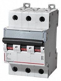 DX3-E Автоматический выключатель 3-полюсный 1A 6kA (хар-ка C) Legrand. Вид 1