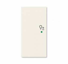 SRD-2-L-96 Клавиша двойная левая free@home, светорегулятор, Basic 55, chalet-white ABB. Вид 1