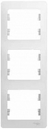 Рамка 3-постовая вертикальная (белый) Glossa Systeme Electric. Вид 1