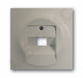 Накладка для 1-ой телеф. и комп. розетки (для мех-в0213,0216) impuls шампань-металл  ABB