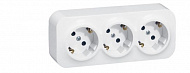 Розетка 3х2К+З 250В IP20 со шторками, (белая) Quteo Legrand