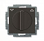 2723 UCDR-95-5 Механизм выключателя жалюзи повортоный, с накладкой, с ручкой, без фиксации, 1P+N+E, серия Basic 55, цвет ch?teau-black ABB. Вид 1.