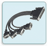 Кабель  (CBL-M37M9x4-30) 30cm DB37 to 4-port DB9, male cable MOXA