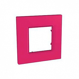 Рамка 1-постовая (малина) Unica Quadro Schneider Electric. Вид 1
