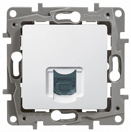 Розетка компьютерная, RJ45, кат.5 UTP (белая) Etika Legrand. Вид 1