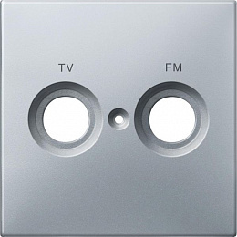 Центральная плата с маркировкой TV/FM, sd (алюминий) Merten Schneider Electric. Вид 1