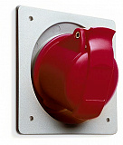 432 RAU6 Розетка панельная с угловым унифицированным фланцем 32A, 3P+N+E, IP44 ABB