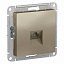 Розетка компьютерная RJ45, кат. 5Е, механизм (шампань) Atlas Design Systeme Electric. Вид 1.