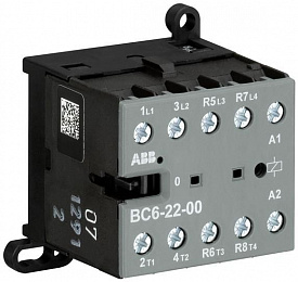 Миниконтактор BC6-22-00-01 9A (400В AC3) катушка 24В DС ABB. Вид 1