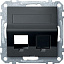 Плата наклонная для keystone RJ45 2 поста, sm (антрацит) Merten Schneider Electric. Вид 1.