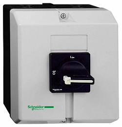 Рубильник 3-пол. 63А в корпусе (с красно-желтой ручкой) Schneider Electric. Вид 1