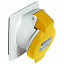 Розетка панельная, угловая винт 16a 3pe 100-130 IP44 Schneider Electric. Вид 1.