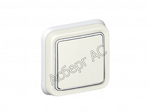 Переключатель одноклавишный (белый) в сборе IP55 Plexo Legrand. Вид 1