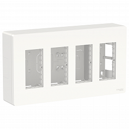 Блок открытой установки 4х2 (белый) Unica System+ Schneider Electric. Вид 1