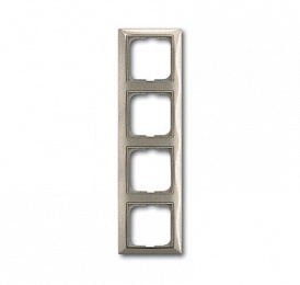 2514-93-507 Рамка 4-постовая с декоративной накладкой (шампань) Basic55 ABB. Вид 1