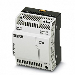 STEP-PS/1AC/12DC/5 / Блок питания на дин рейку 12DC, 5 ампера Phoenix Contact. Вид 1