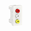Розетка 3 RCA, 2 модуля (белый) Unica Modular Schneider Electric. Вид 1.