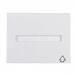 Рамка промежуточная с откидной крышкой и полем для надписи (полярная белизна, глянцевый) K.1 Berker. Вид 1