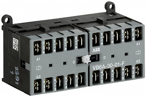 Миниконтактор реверсивный VB6A-30-01-F 9A (400В AC3) катушка 230В АС ABB. Вид 1